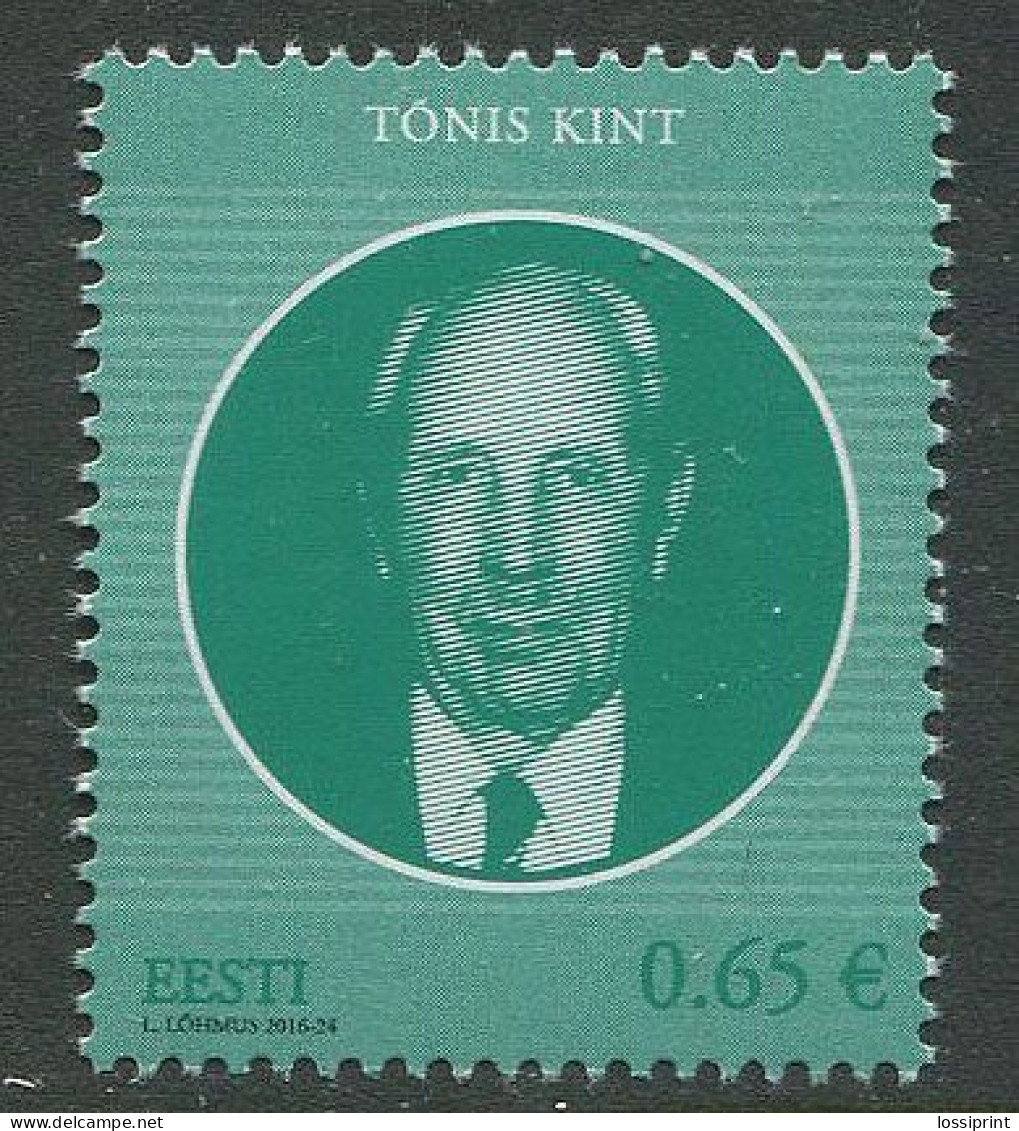 Estonia:Unused Stamp Politician Tõnis Kint, 2016, MNH - Estonie