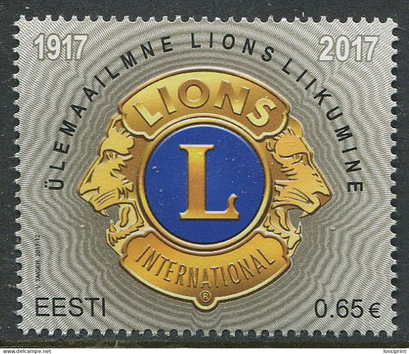 Estonia:Unused Stamp FInternational Lions Club, 2017, MNH - Estonie
