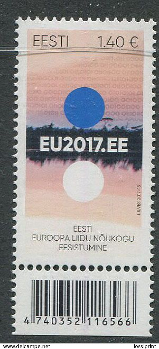 Estonia:Unused Stamp Estonian European Union Presidency, 2017, MNH - Estonie