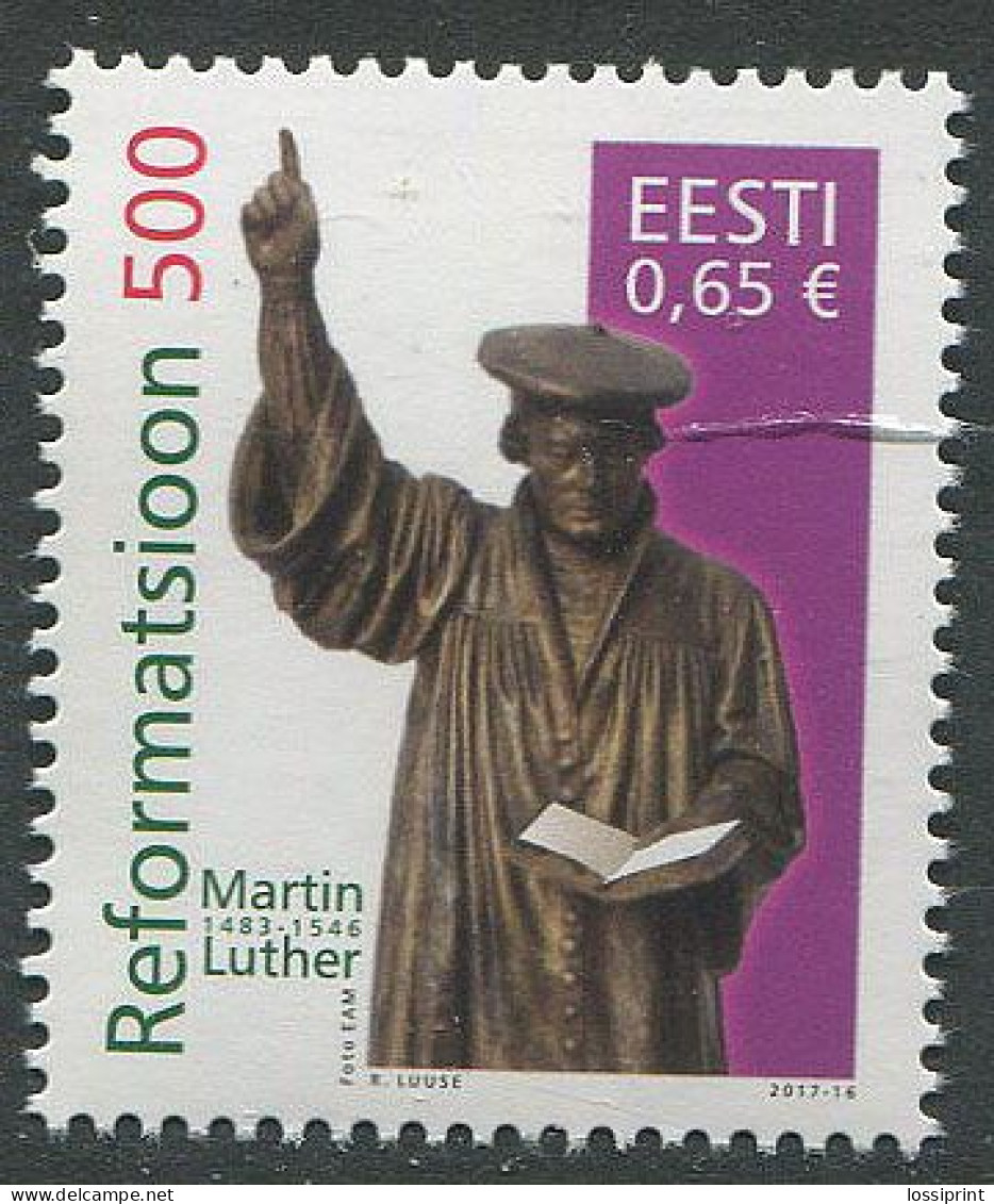 Estonia:Unused Stamp Marthin Luther Reformation, 2017, MNH - Estonie