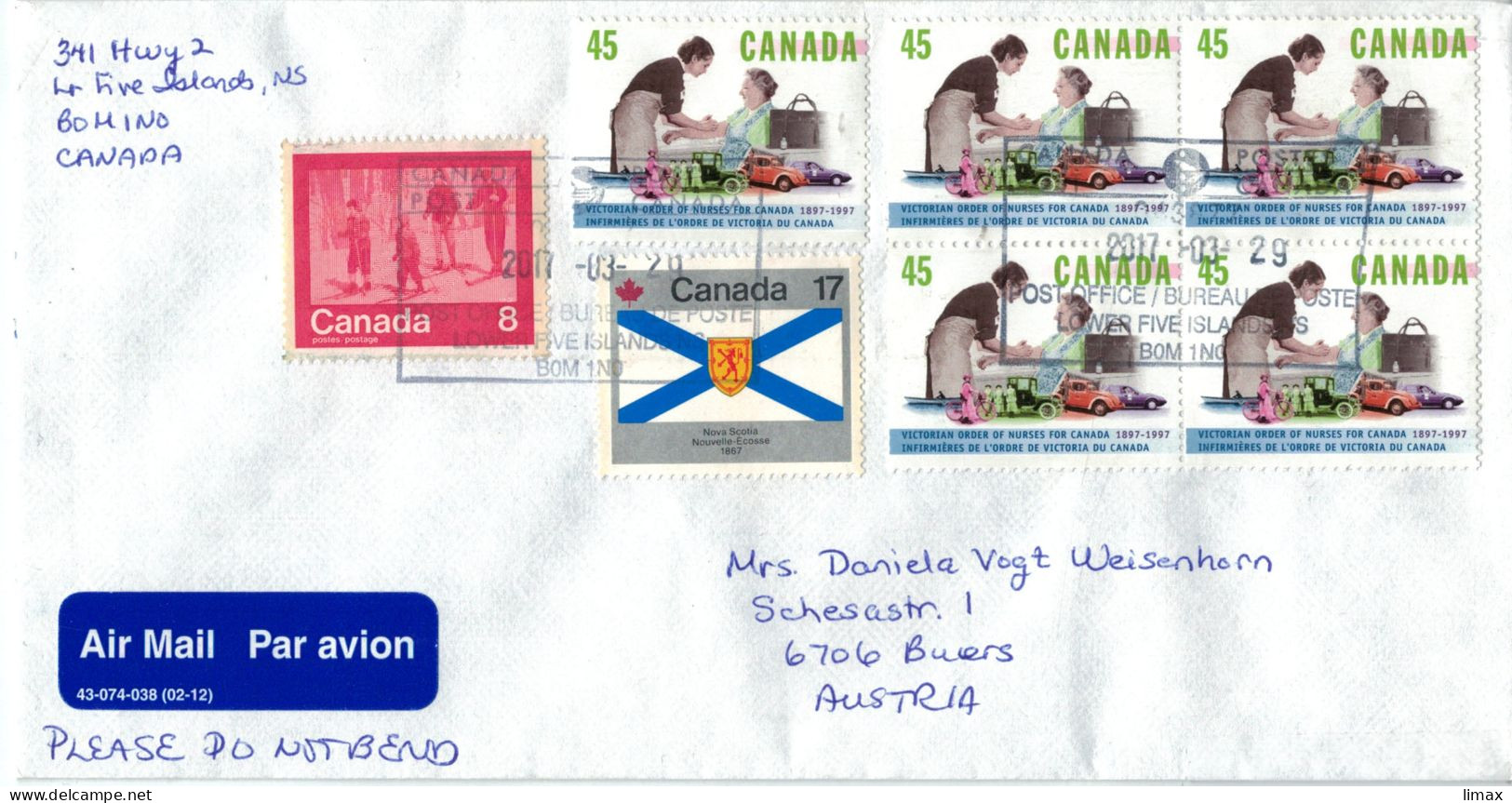 [C3] Victoria Order For Nurses - Nova Scotia Wappen - Lower Five Islands 2020 - Covers & Documents