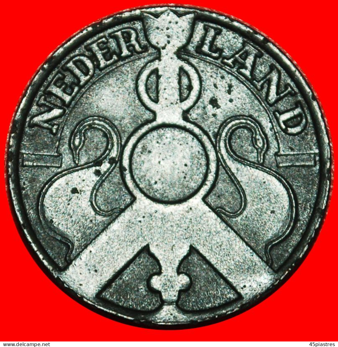 * OCCUPATION By GERMANY SWANS (1941-1943): NETHERLANDS  2 1/2 CENTS 1941! ERROR! · LOW START · NO RESERVE! - Military Coin Minting - WWII