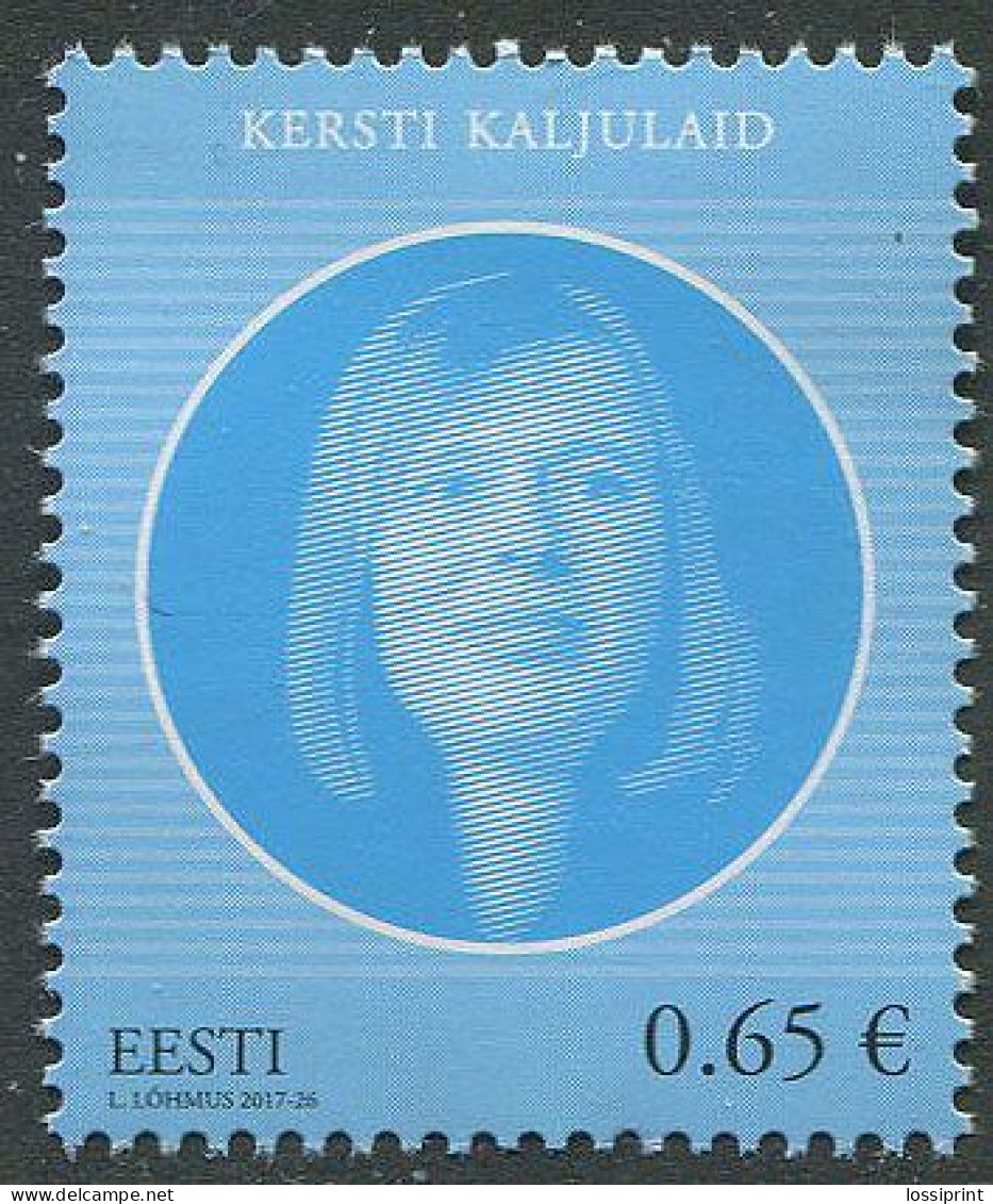Estonia:Unused Stamp President Kersti Kaljulaid, 2017, MNH - Estonie