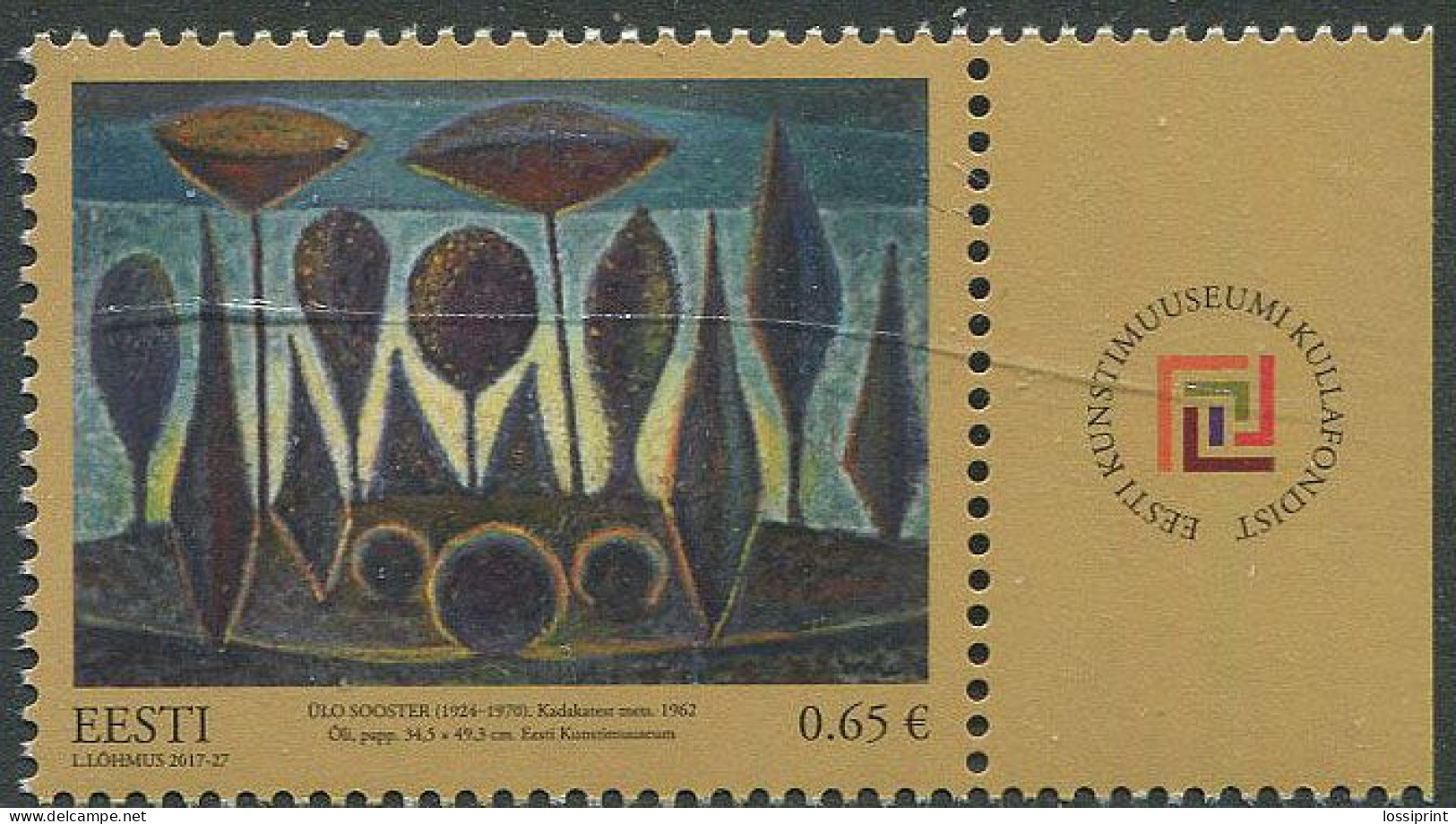 Estonia:Unused Stamp Painter Ülo Sooster - Kadakatest Mets, 2017, MNH - Estonie