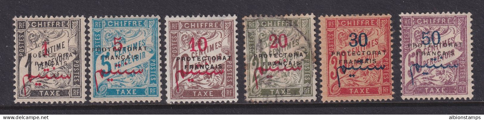 French Morocco, Scott J17-J22 (Yvert TT17-TT22), MHR (J20 Used) - Strafport