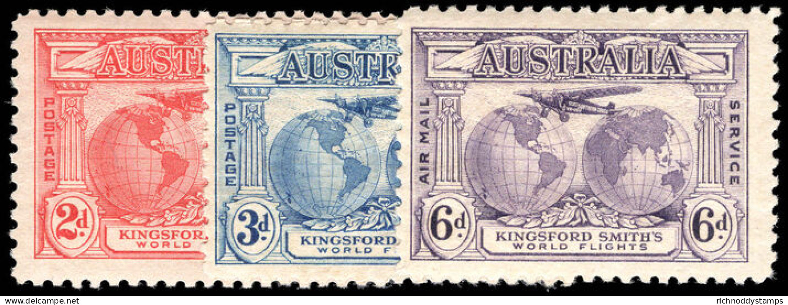 Australia 1931 Kingsford Smith's Flights Lightly Mounted Mint. - Mint Stamps