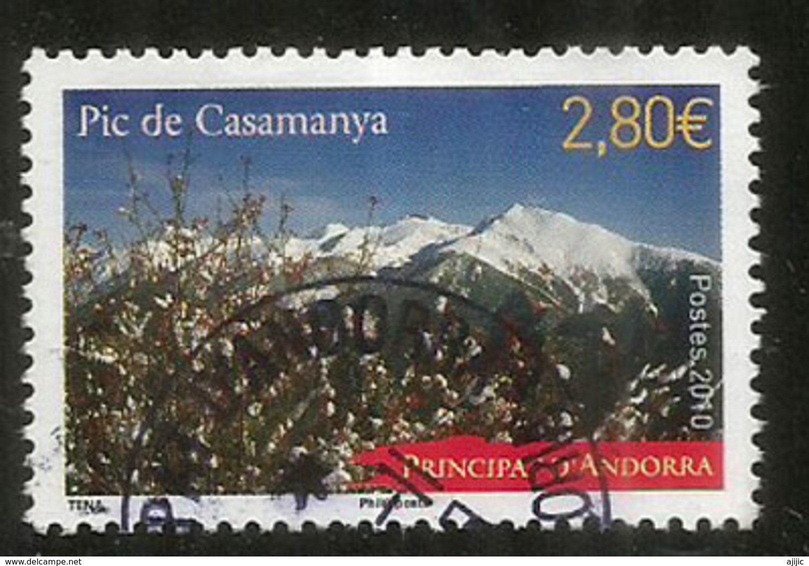 Pic De Casamanya (2.752 M.) Pyrénées., Timbre Haute Faciale  Pour Lettre Recommandée, Oblitéré  1 ère Qualité - Gebraucht