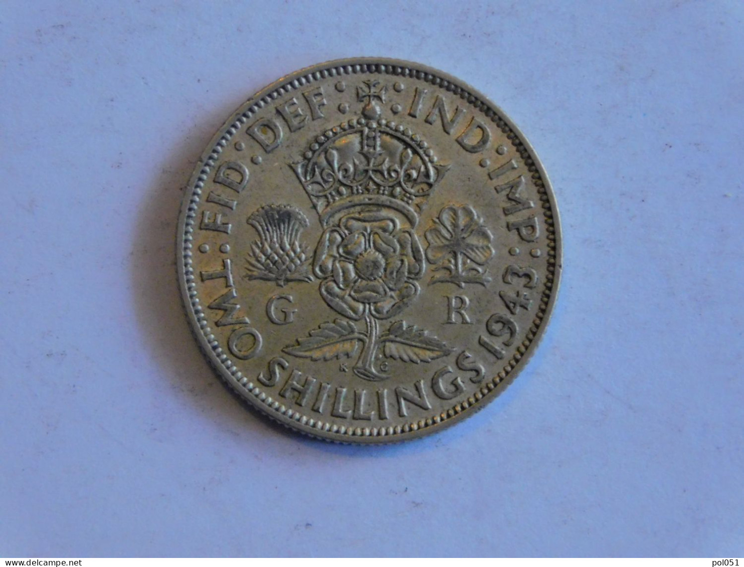 UK Grande-Bretagne One Florin Two Shillings 1943 Silver, Argent Schillings - J. 1 Florin / 2 Schillings