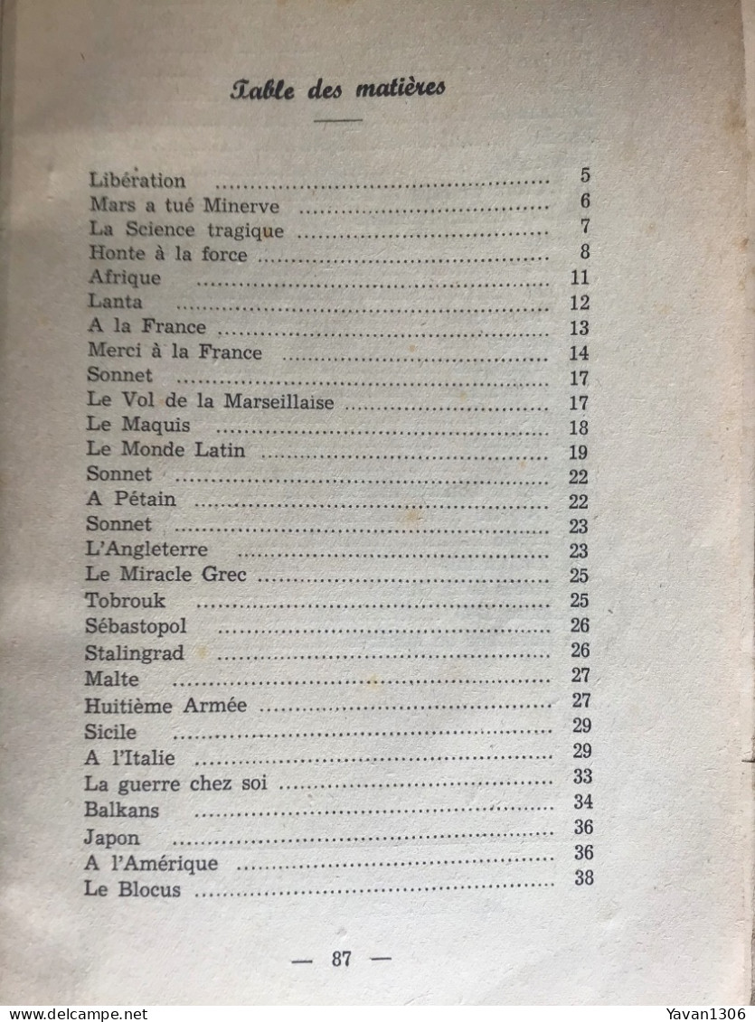 Mars à Tué Minerve Ed Lerminiaux  1940 - 1945 - Auteurs Français