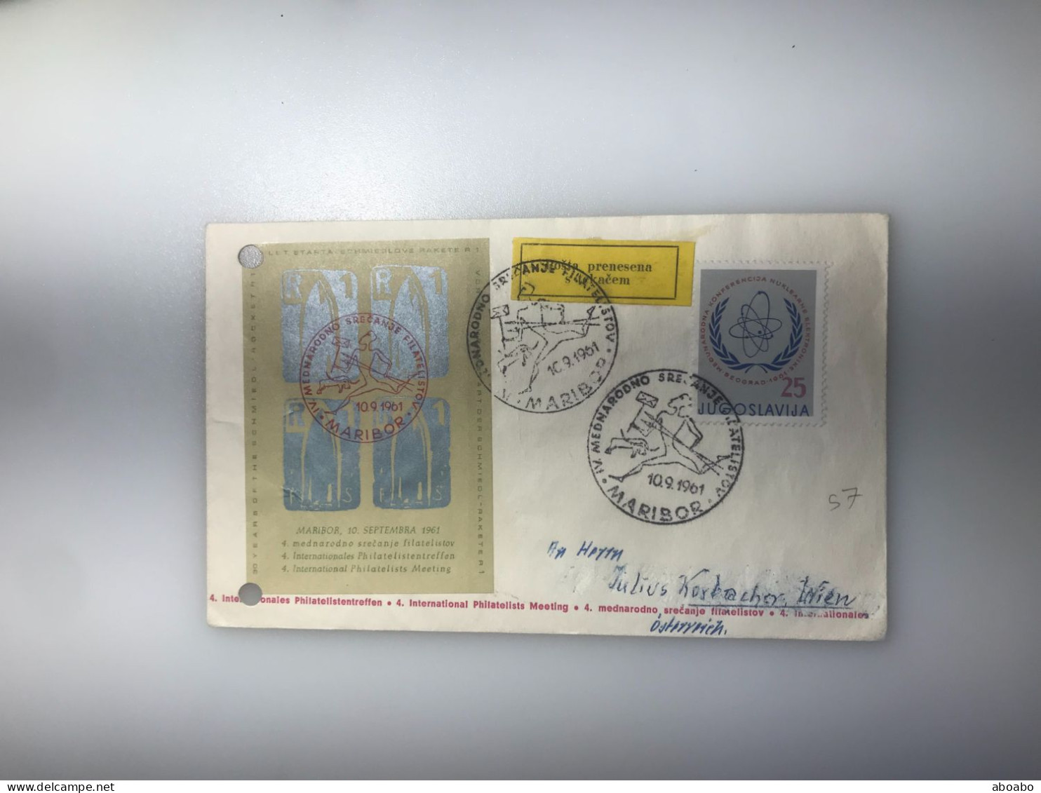 Jugoslawien UMSCHLAG - 1961....30/57 - Cartas & Documentos