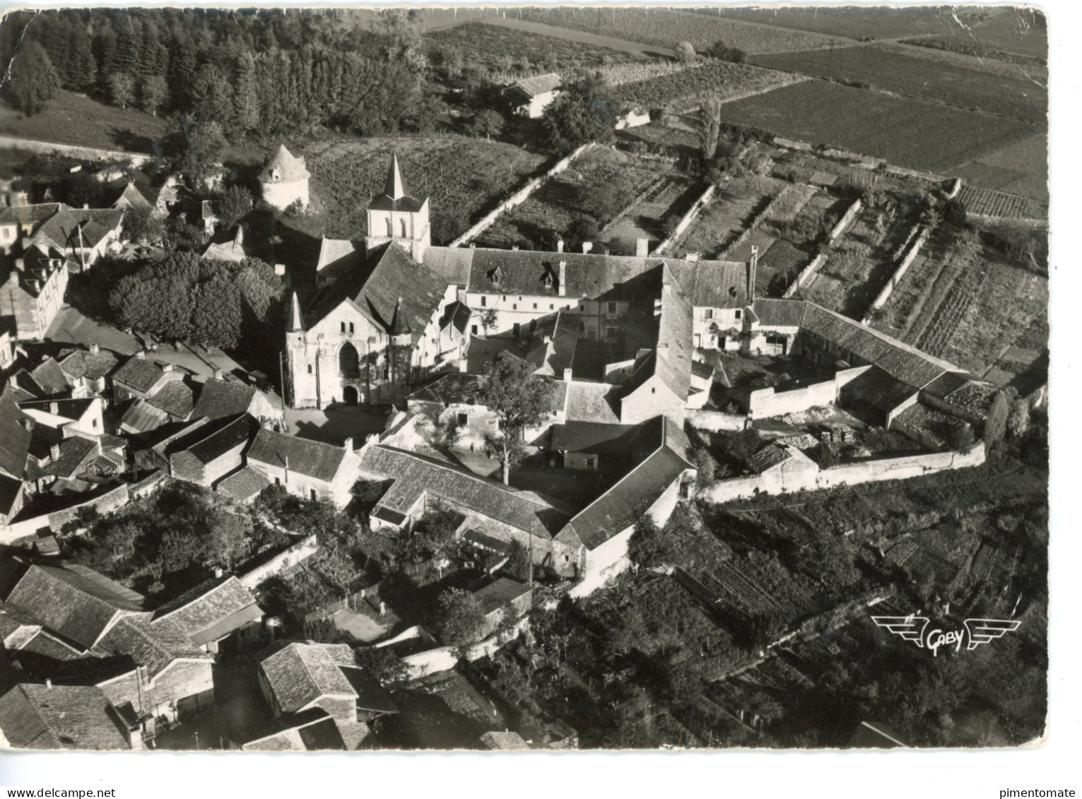 LENCLOITRE LA FRANCE VUE DU CIEL L'EGLISE ET L'ANCIEN COUVENT VUE AERIENNE - Lencloitre