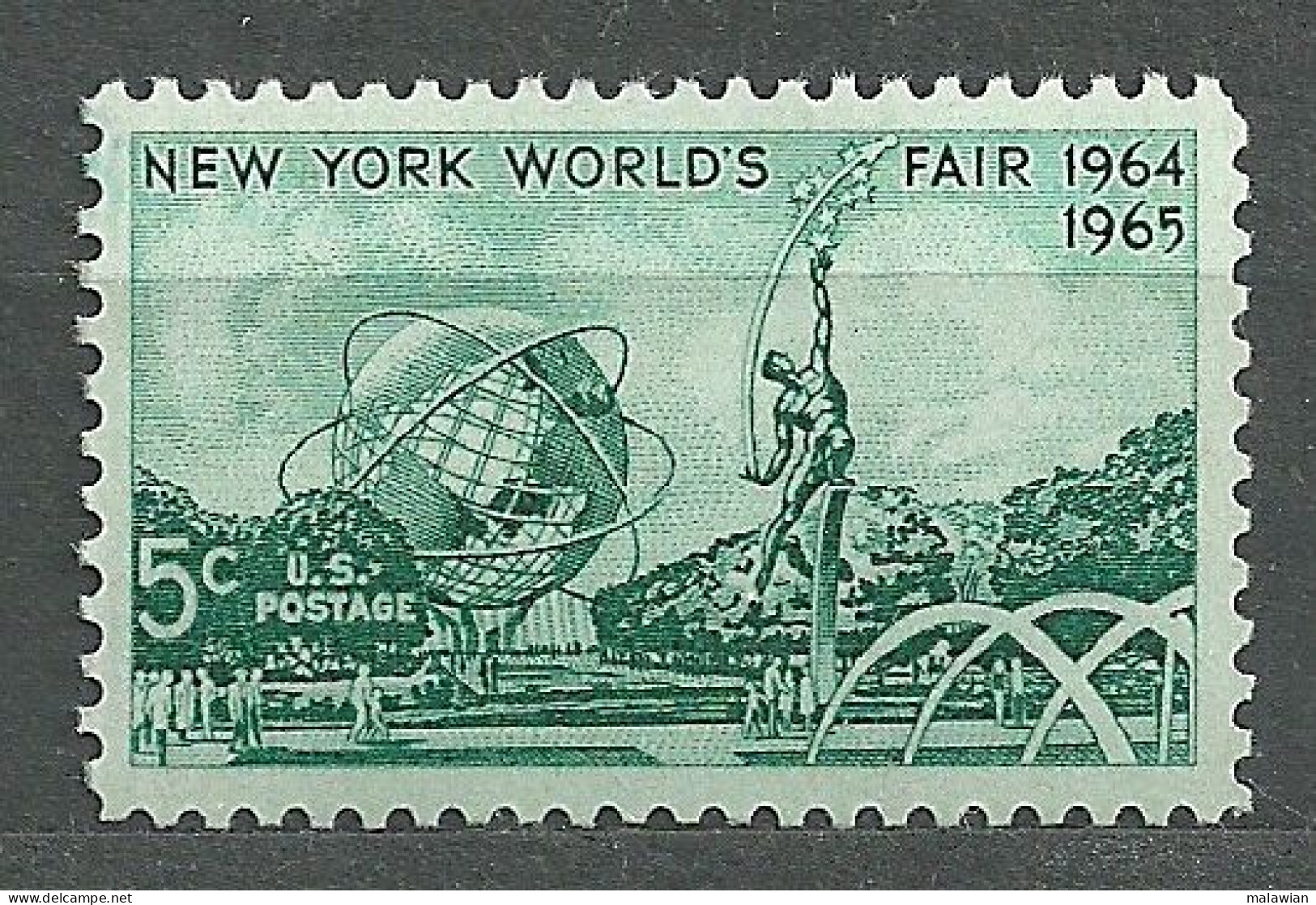 USA, 1964 (#1027a), New York World's Fair, Globe, Mall, Unisphere, Rocket Thrower, Weltausstellung, Raketenwerfer - 1v - Altri & Non Classificati