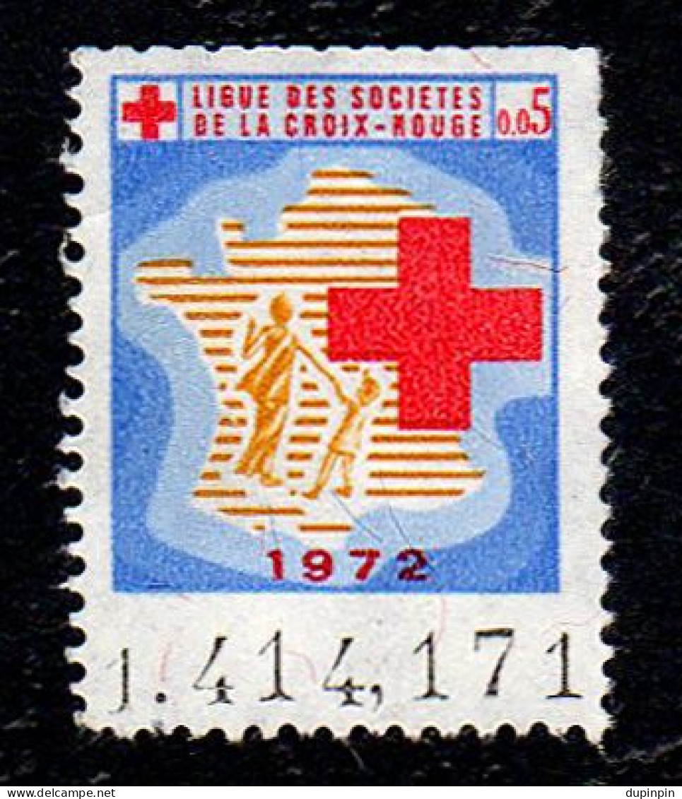 Vignette - Cotisation /croix Rouge - 1972 - Red Cross