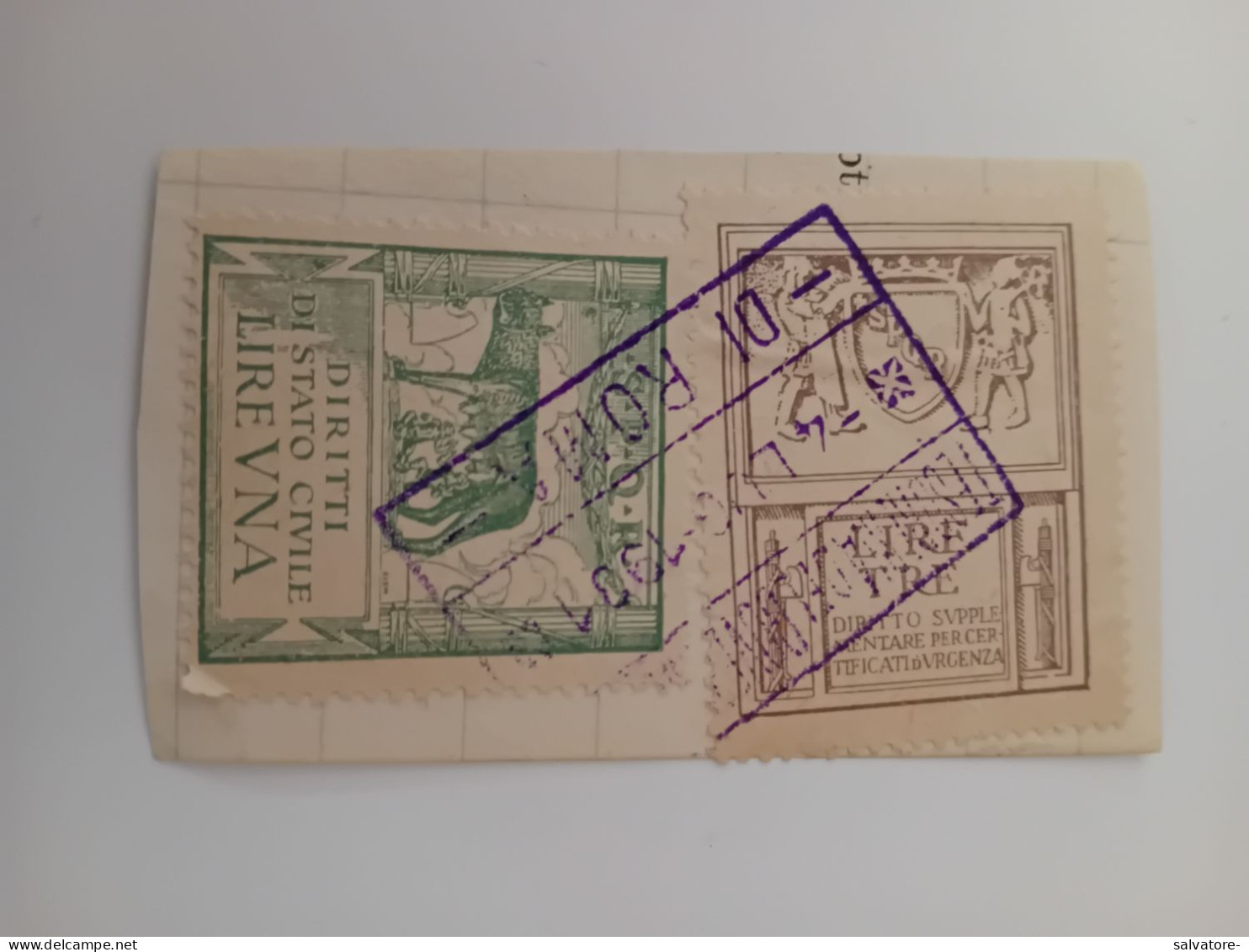 MARCHE COMUNALI ROMA- PERIODO REGNO - Revenue Stamps