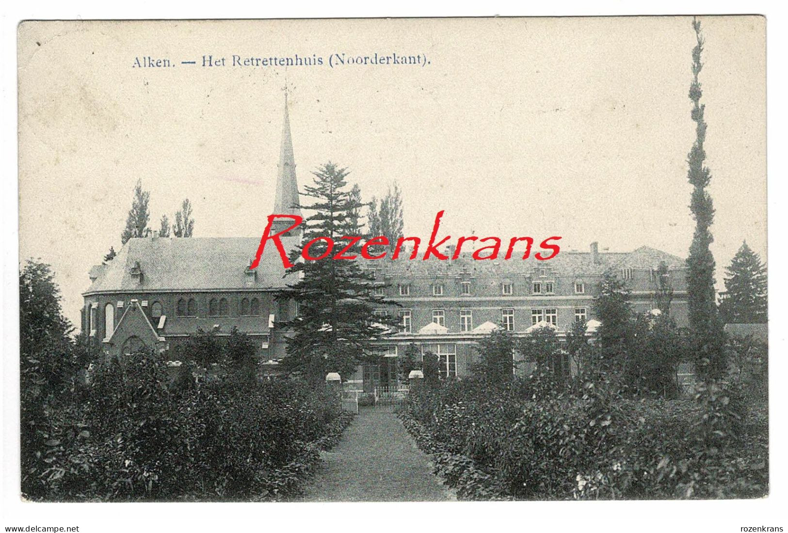 Alken Het Retrettenhuis Retraitenhuis (Noorderkant) ZELDZAAM 1908 - Alken