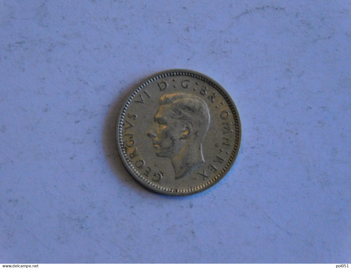 UK Grande-Bretagne 6 Six Pence 1945 Silver, Argent - H. 6 Pence
