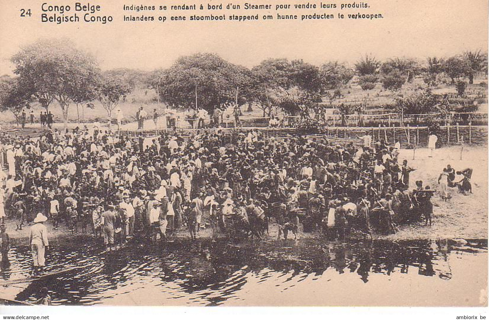 Etier Postal Congo Neuf N° 42 - 24 - Indigènes Se Rendant à Bord D'un Steamer Pour Vendre Leurs Produits - Entiers Postaux