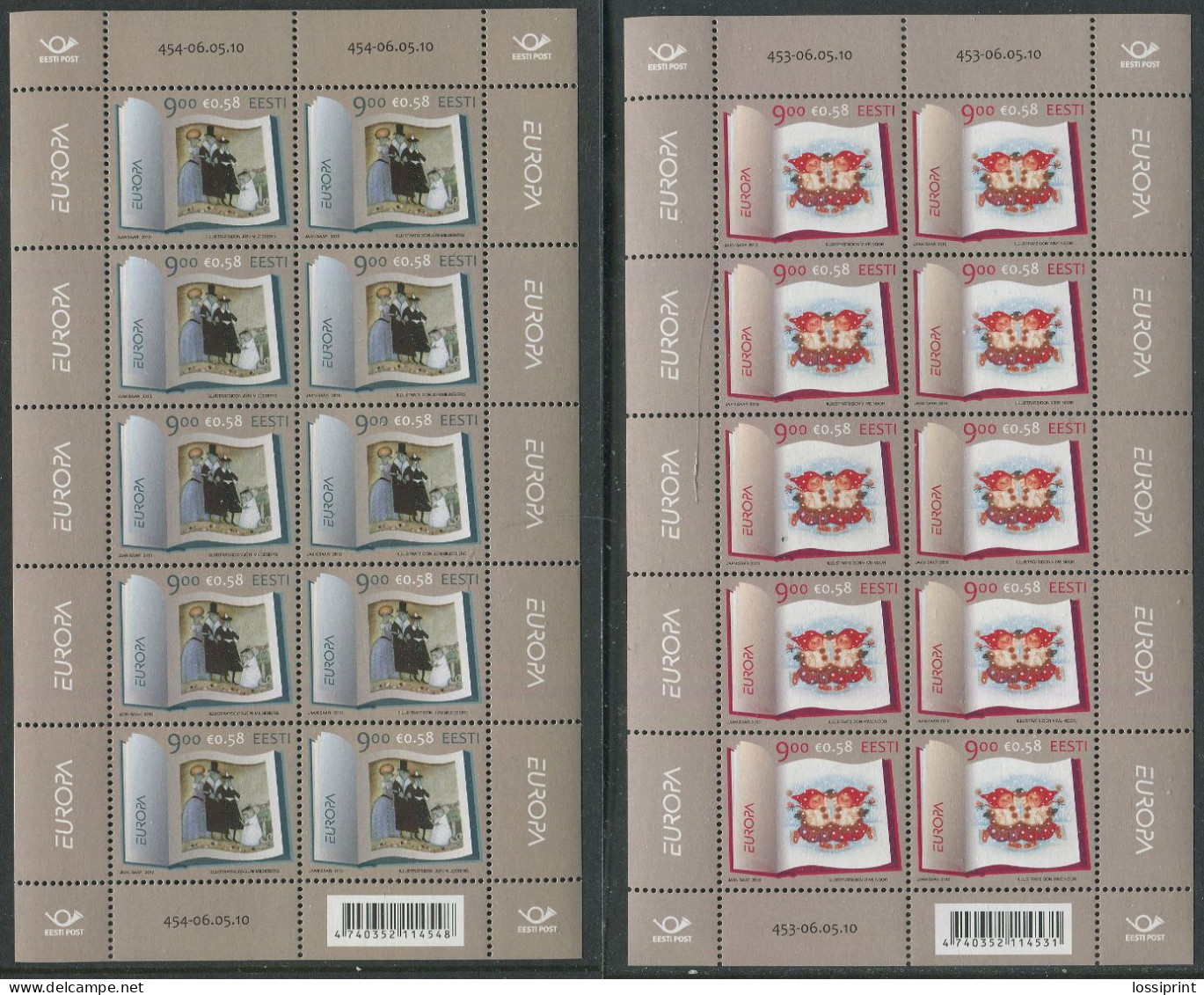 Estonia:Unused Sheets EUROPA Cept 2010, MNH - Estonie