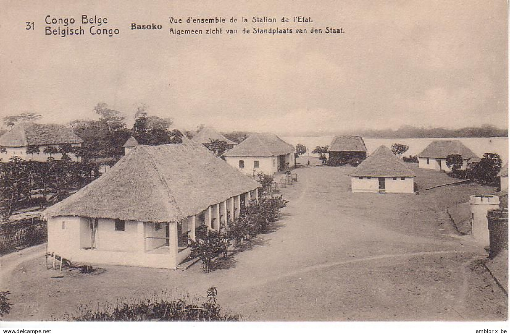 Etier Postal Congo Neuf N° 42 - 31 - Basoko - Vue D'ensemble De La Station De L'Etat - Entiers Postaux