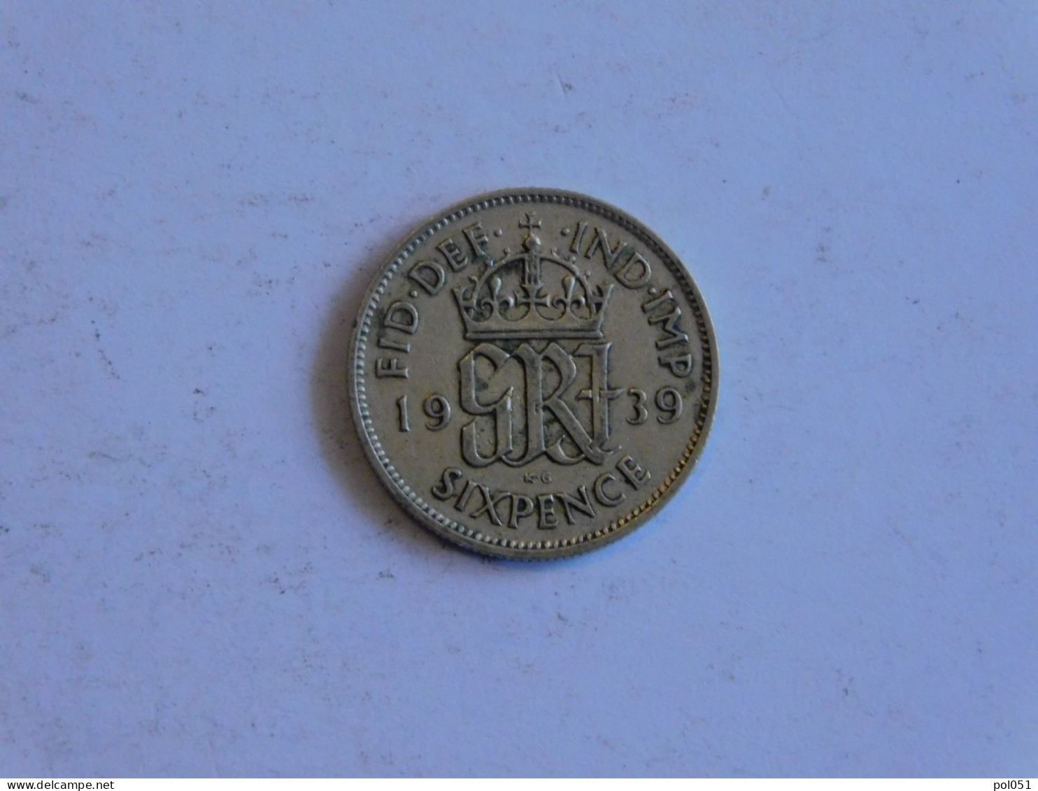 UK Grande-Bretagne 6 Six Pence 1939 Silver, Argent - H. 6 Pence