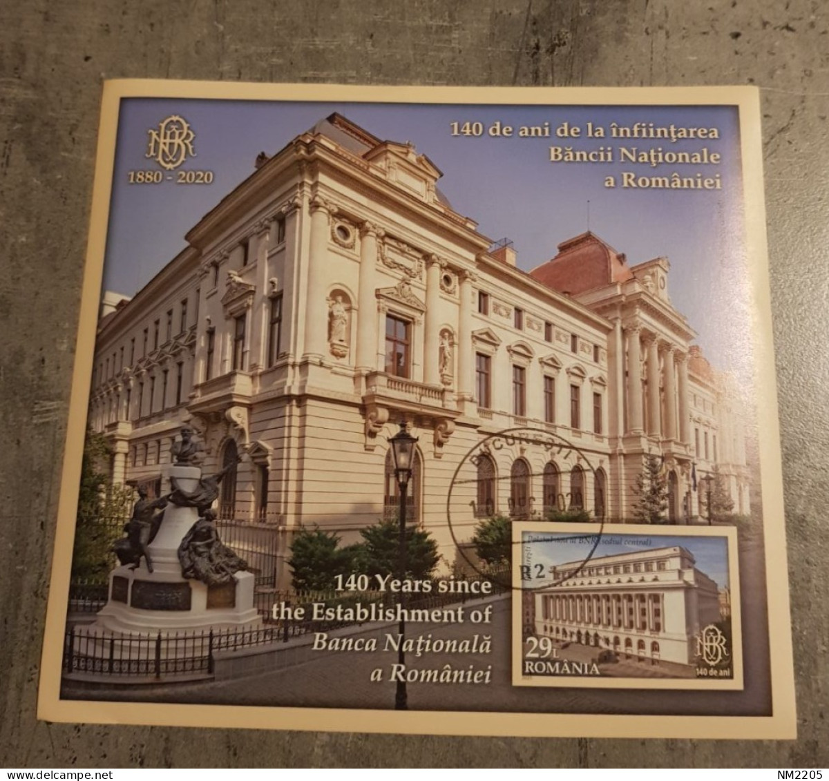 ROMANIA 140 YEARS SINCE THE ESTABLISHMENT OF BNR SHEET USED - Used Stamps