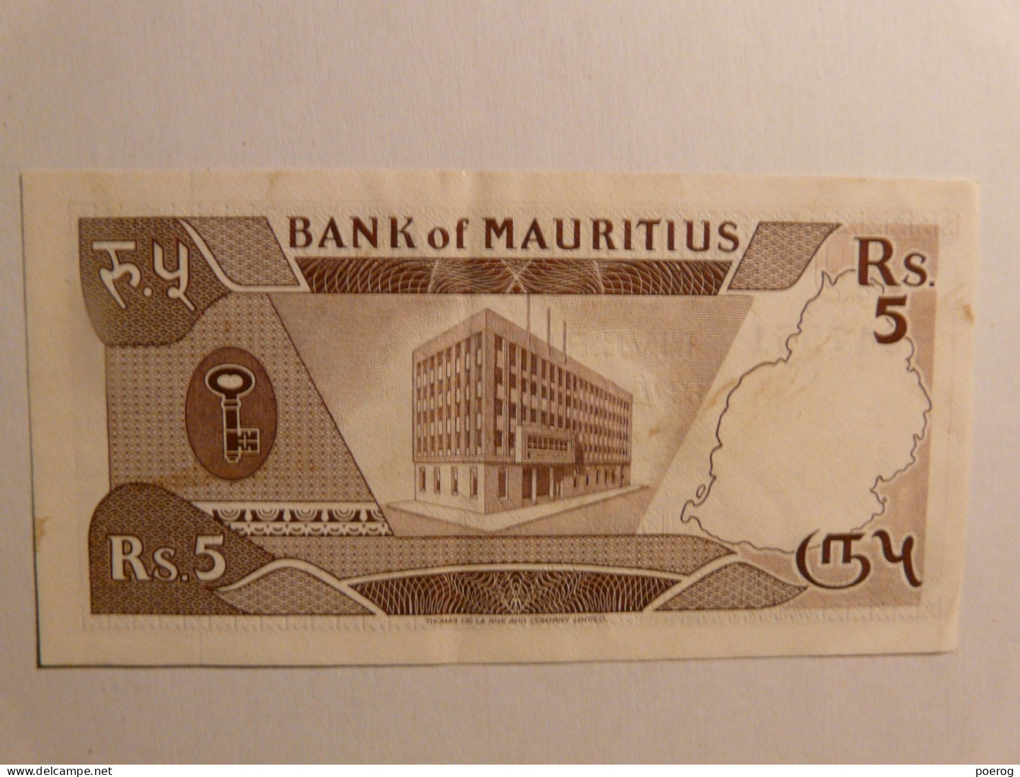 BILLET ILE MAURICE MAURITIUS - 5 RUPEES CIRCA 1990 - BILLET DE BANQUE - A/I 347551 - 5 ROUPIES - Bank Note - Mauricio