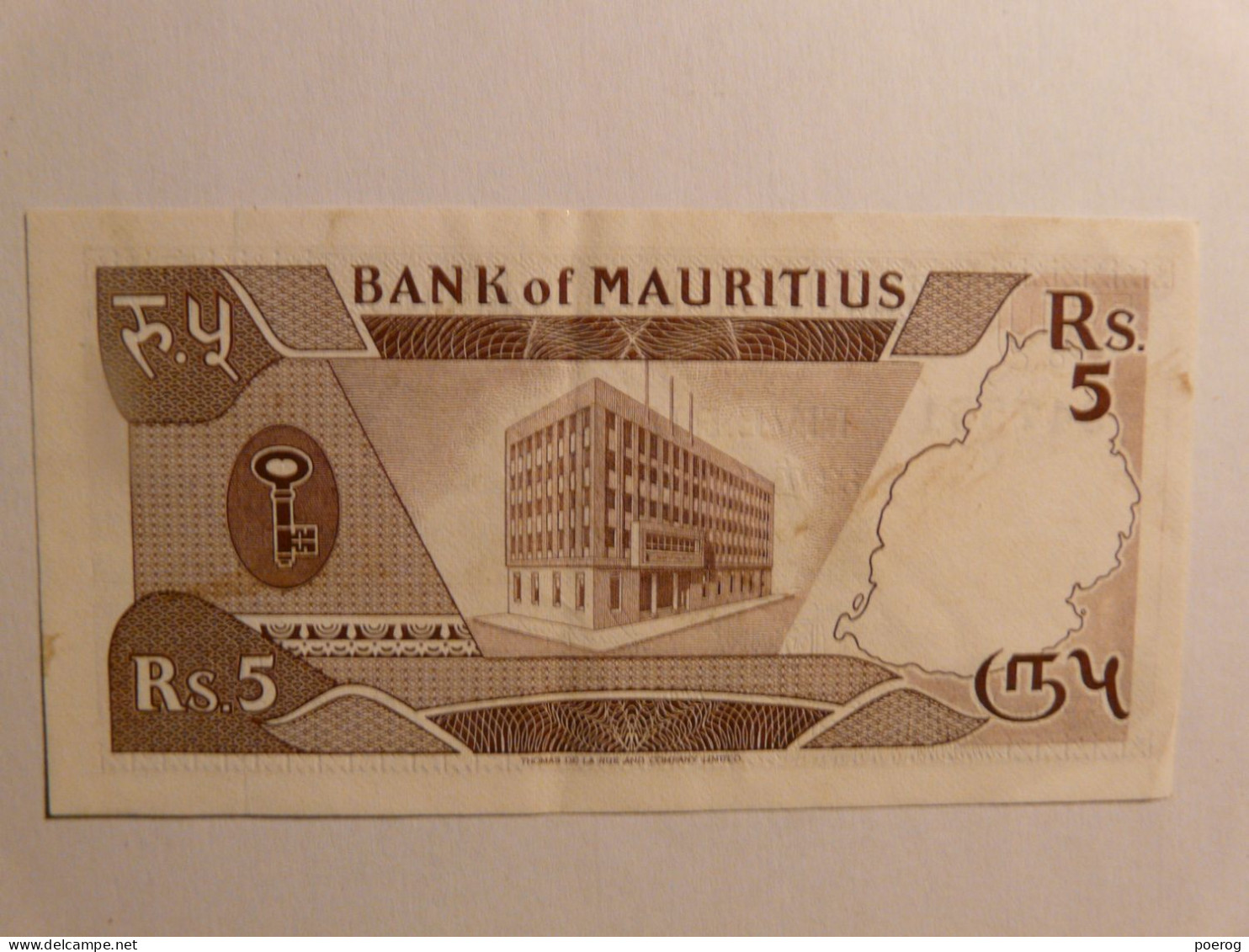 BILLET ILE MAURICE MAURITIUS - 5 RUPEES CIRCA 1990 - BILLET DE BANQUE - A/I 347551 - 5 ROUPIES - Bank Note - Mauritius