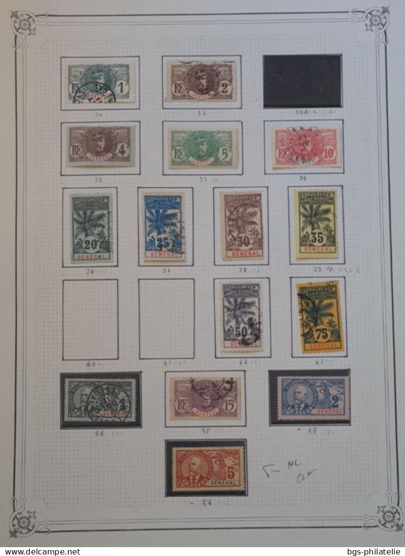 Sénégal,  Timbres Neufs * Et Oblitérés.  Cote 660€. - Collections (sans Albums)