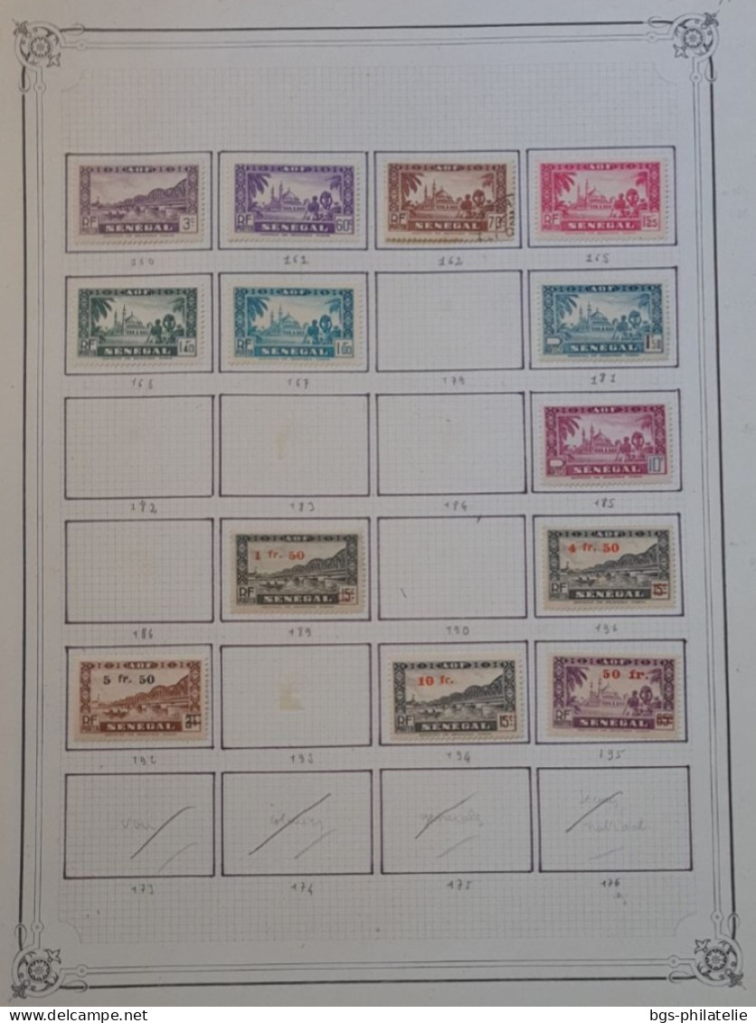 Sénégal,  Timbres neufs * et oblitérés.  Cote 660€.