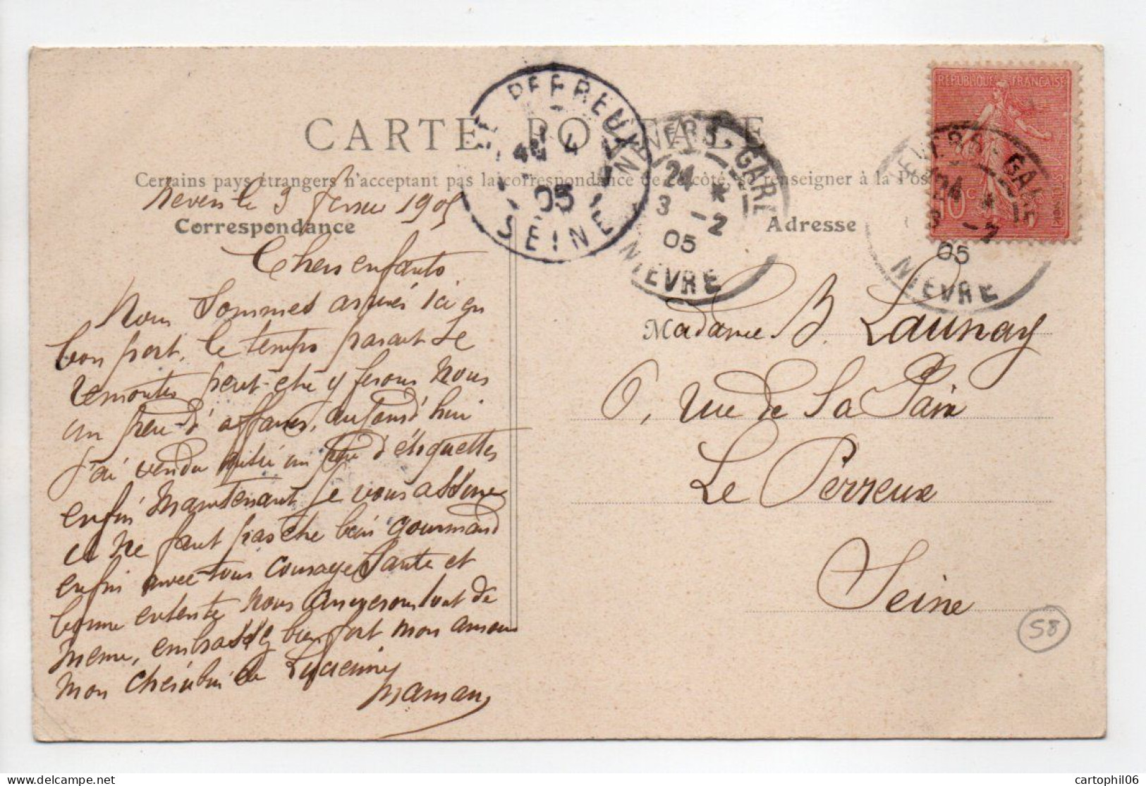 - CPA NEVERS (58) - Place Carnot 1905 - Edition B. F. N° 8 - - Nevers