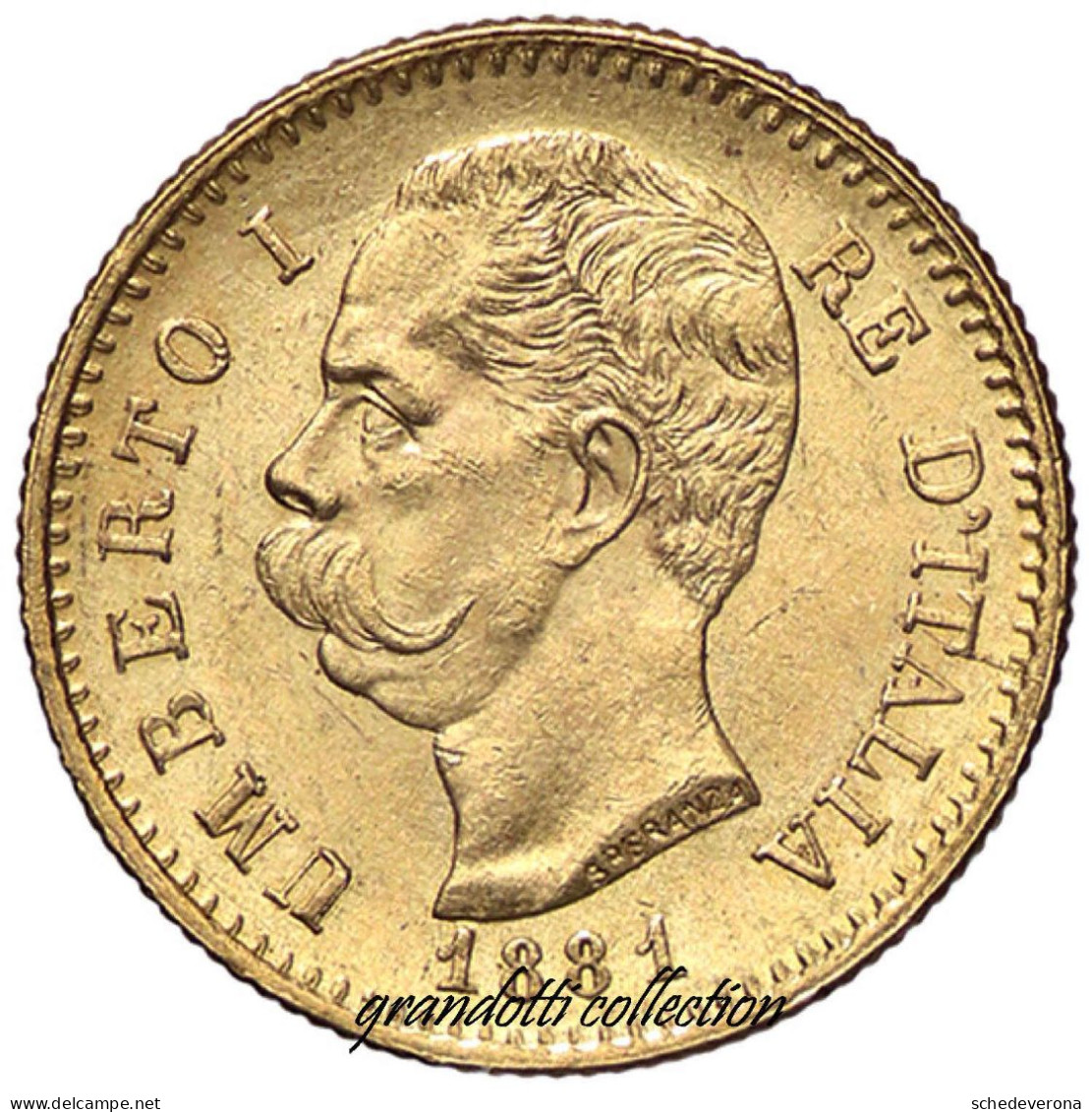 UMBERTO I° 20 LIRE 1881 MARENGO REGNO D'ITALIA MONETA ORO - 1878-1900 : Umberto I