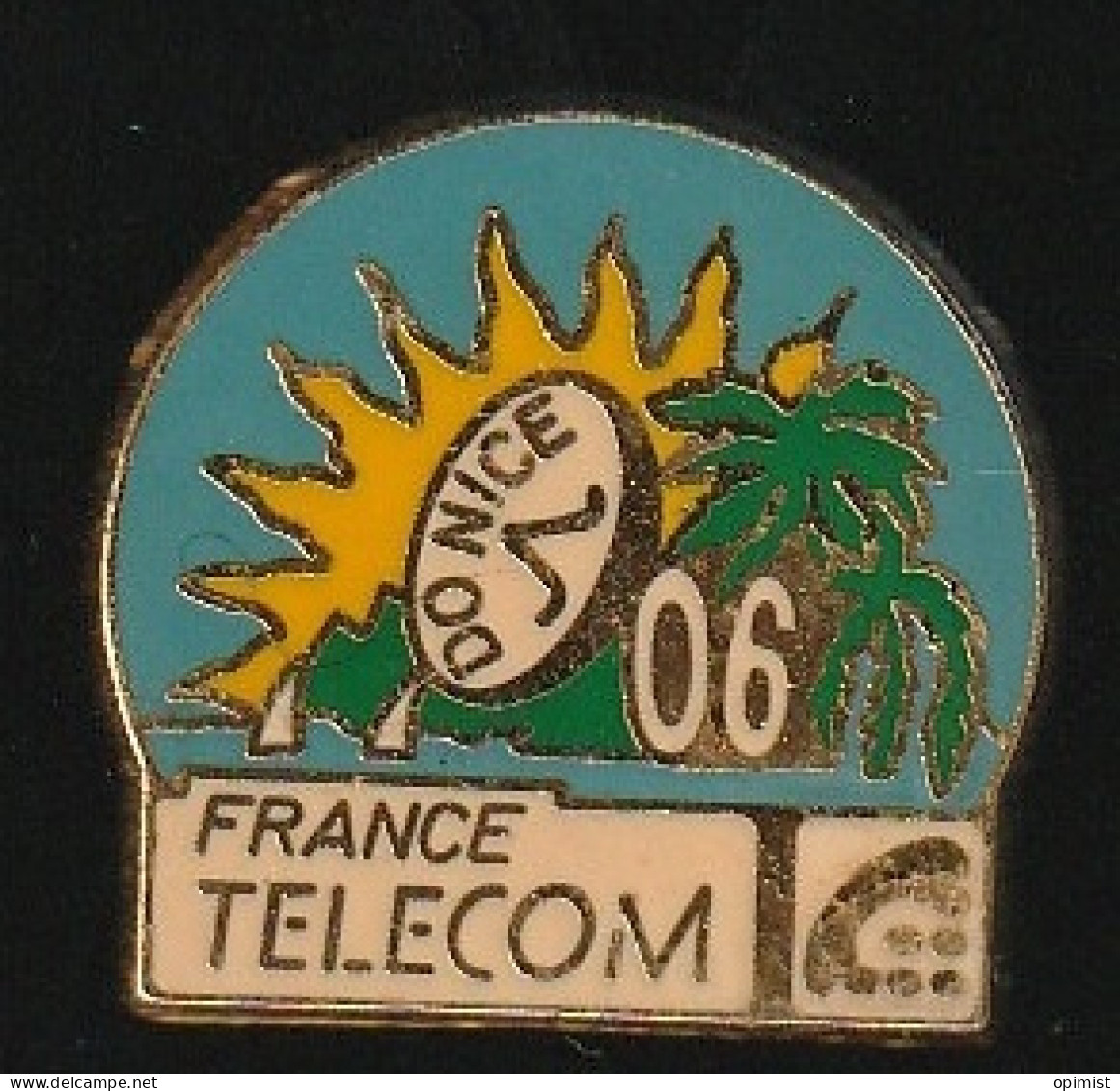 77344- Pin's-France Telecom.Nice.signé L X France. - Telecom De Francia