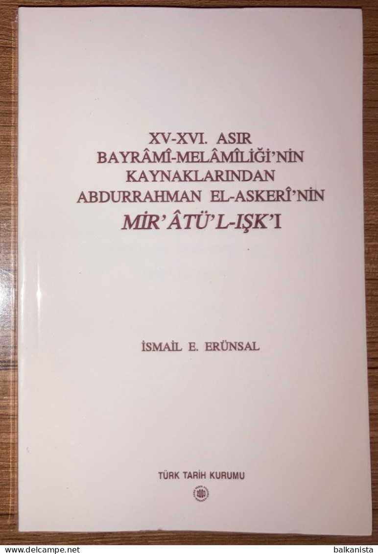 Bayrami Melamilik  Abdurrahman El Askeri Miratu'l Isk Islam Sufism Malamatiyya - Medio Oriente