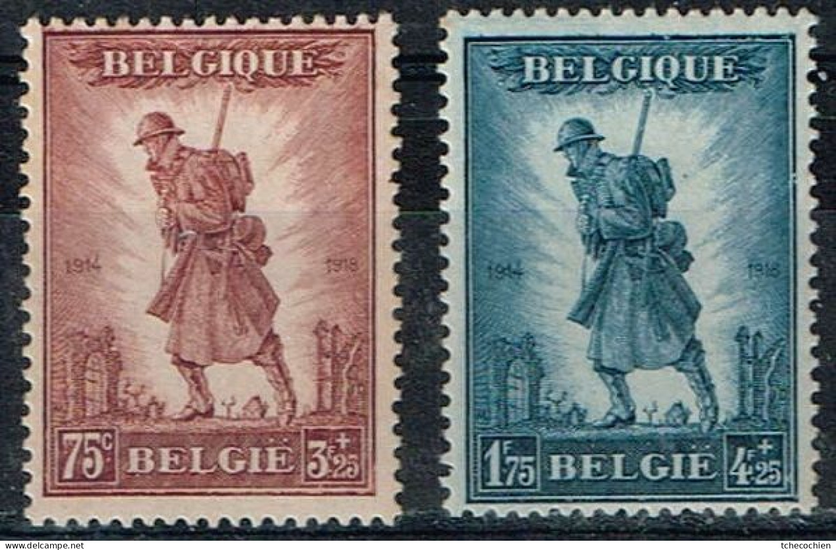 Belgique - 1932 - Y&T N° 351* Et 352*, Neufs Avec Légères Traces De Charnières. A La Gloire De L'Infanterie. - Neufs