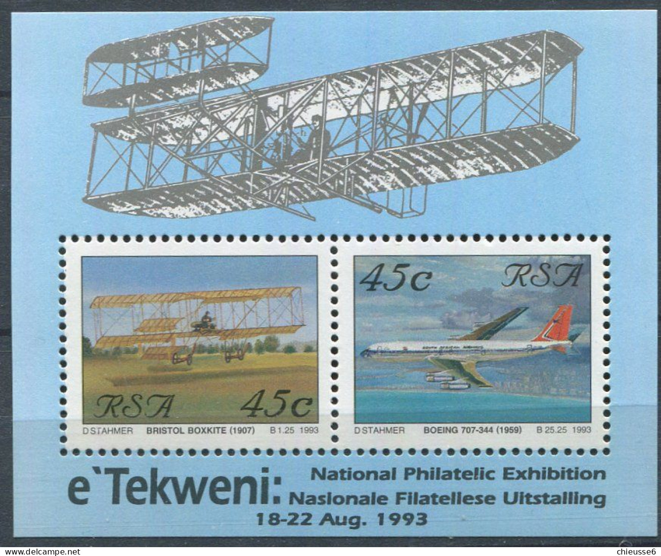 Afrique Du Sud ** Bloc N° 32 - Histoire De L'aviation - Unused Stamps