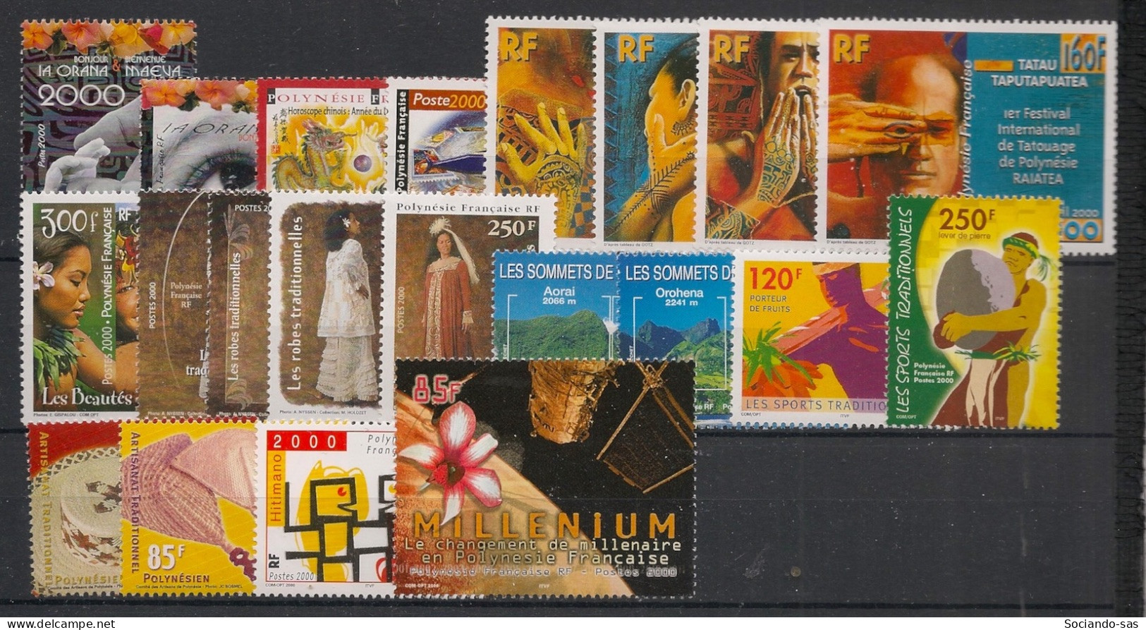 POLYNESIE - Année Complète 2000 - Du N°YT. 610 Au N°630 - Neuf Luxe ** / MNH / Postfrisch - Full Years