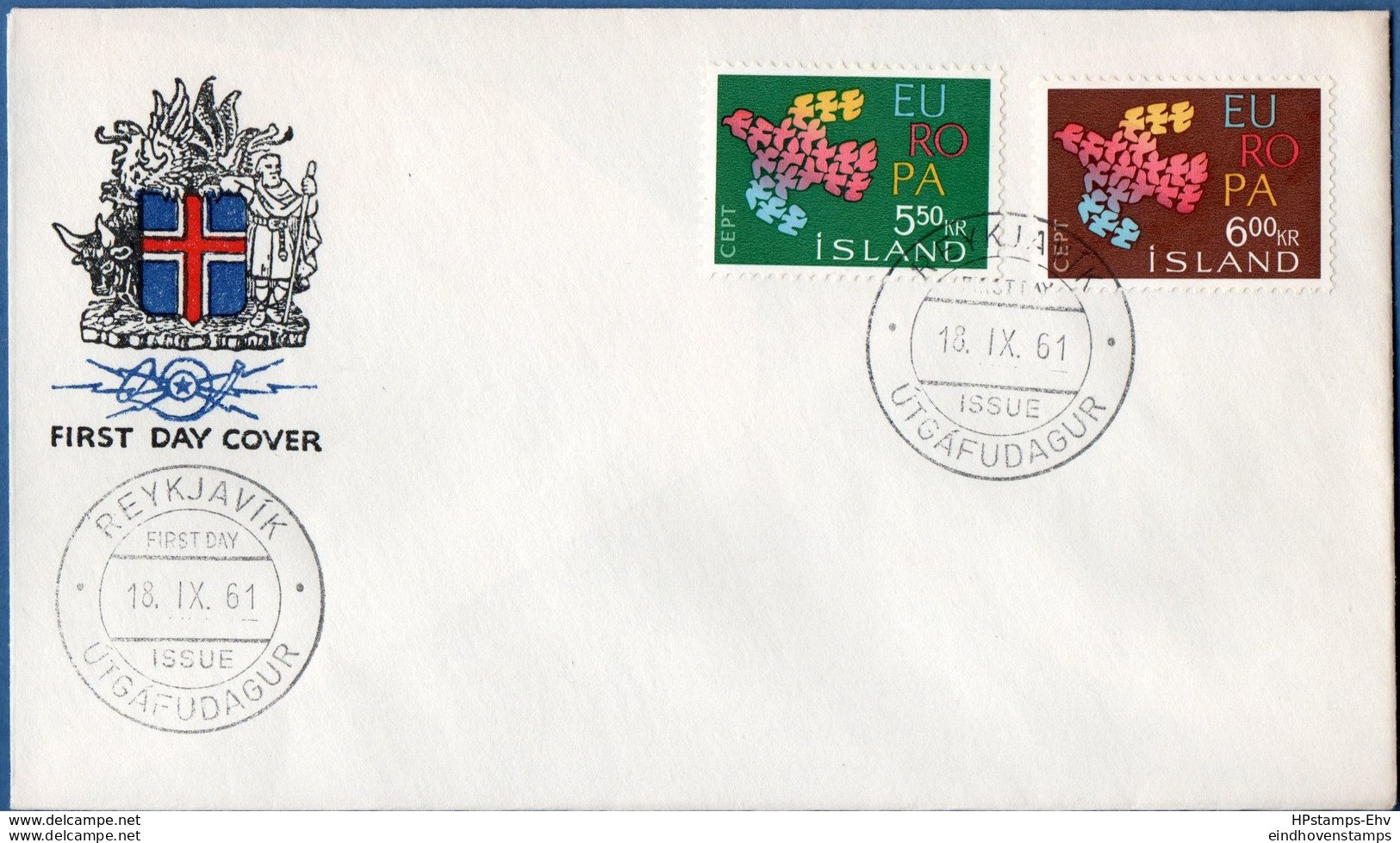 Island, Iceland 1961 Europa FDC 2002.2918 - 1961