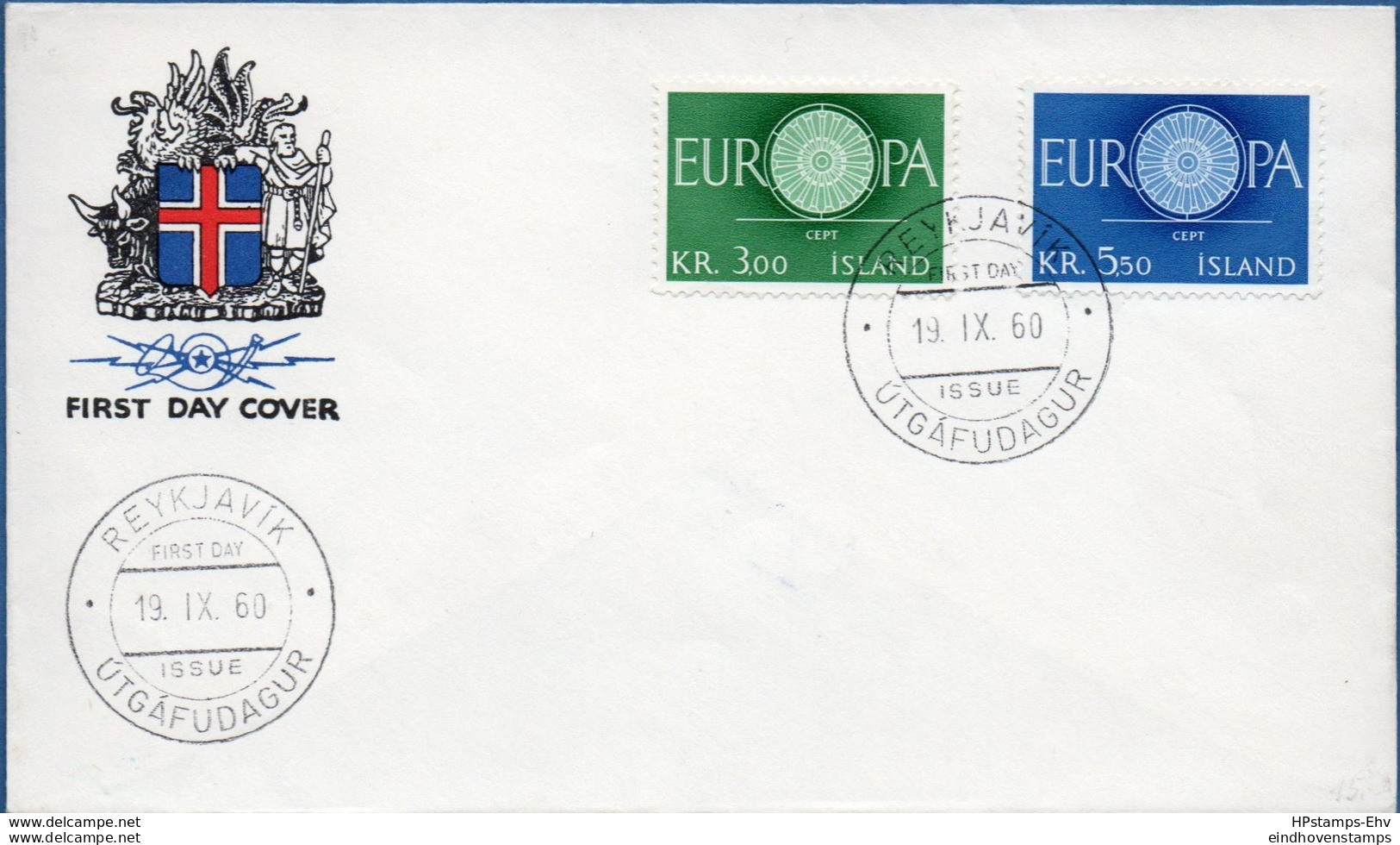 Island, Iceland 1960 Europa FDC - 1960