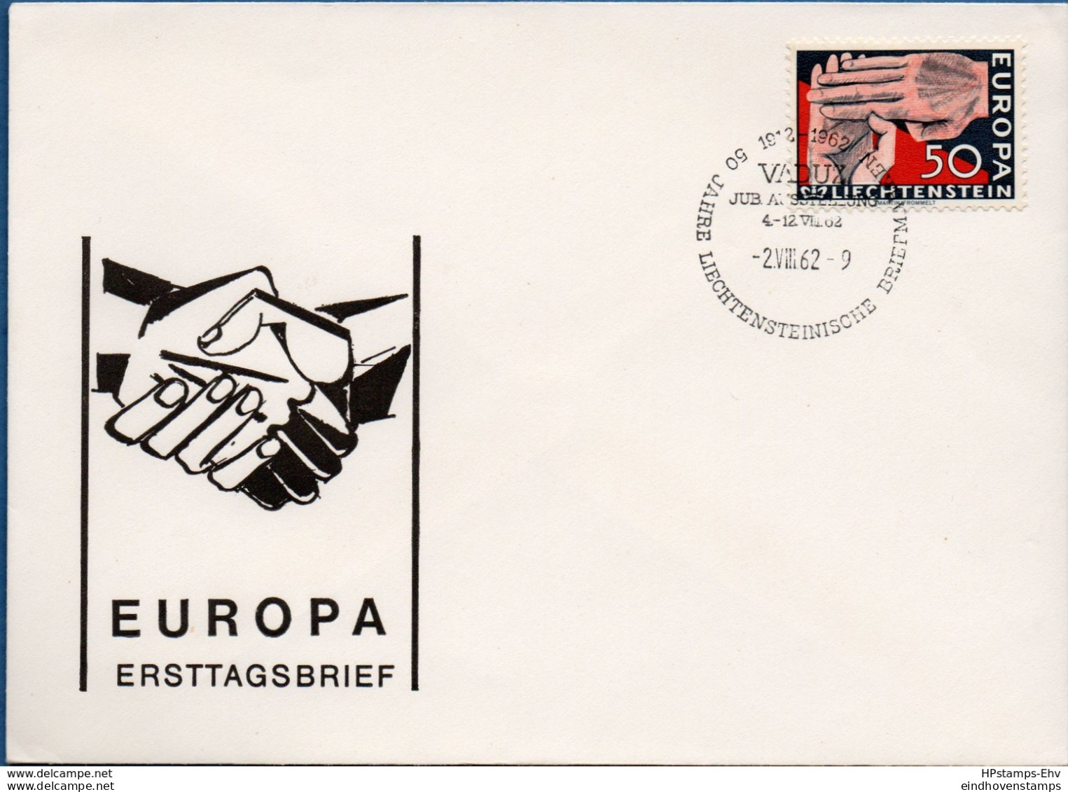 Liechtenstein 1962 Europa EFTA FDC 2002.2912 Folded Hands - 1962