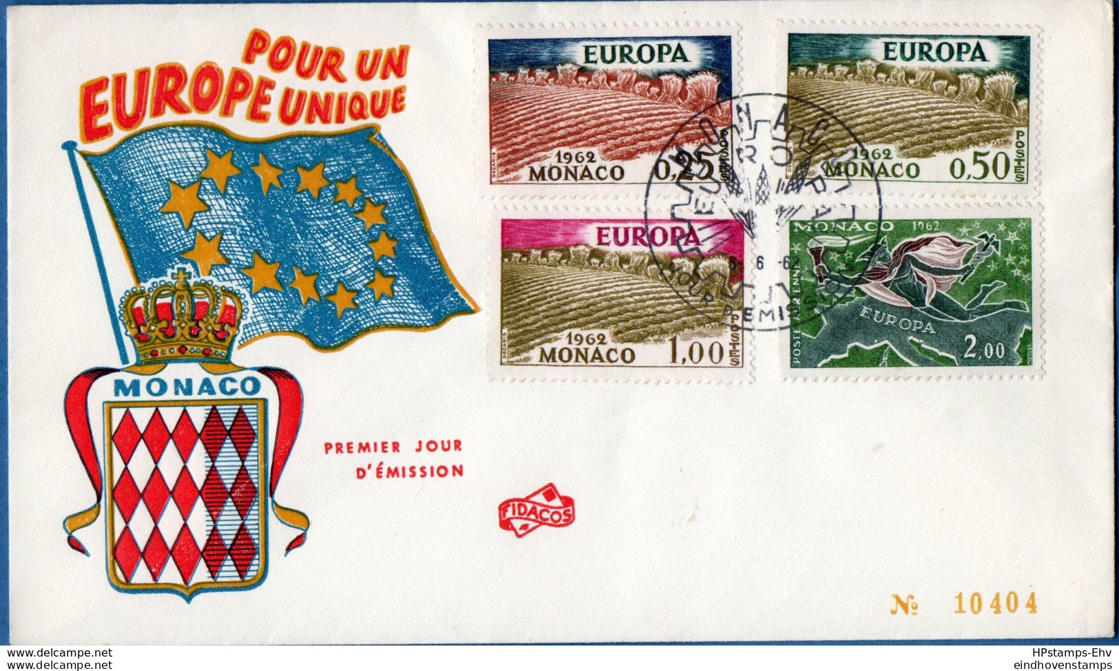 Monaco 1962 Europa Cept FDC 2002.2850 - 1962