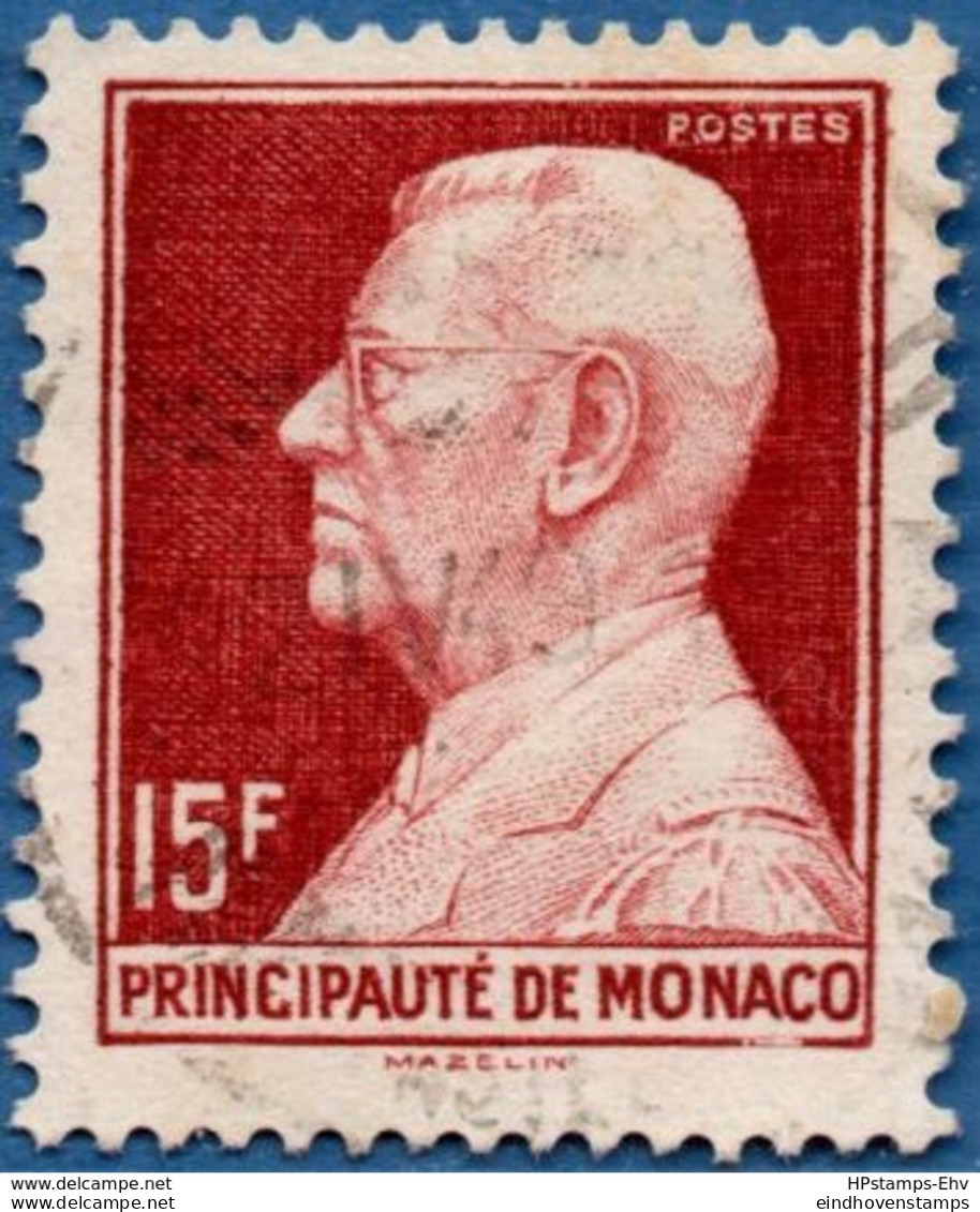 Monaco 1948 Prince Louis II 15 Fr, 1 Value Cancelled 2002.2830 - Oblitérés