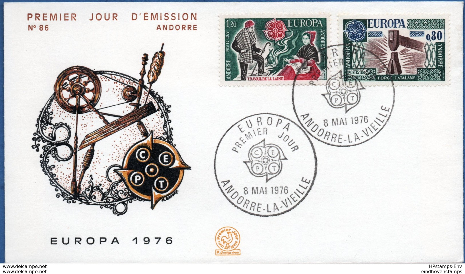 Monaco 1976 Cept  Block Issue On FDC 2002.2848 Handicraft, Artisanat, Forging, Ironworks, - 1976