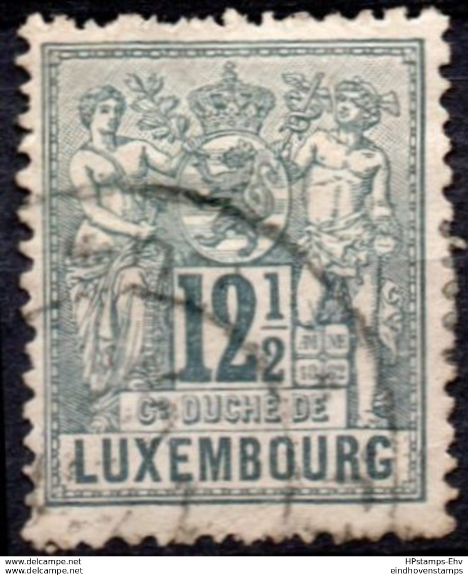 Luxemburg 1882 Wappenlöwe Perforated 13½ C 1 Value Cancelled - 1882 Allégorie