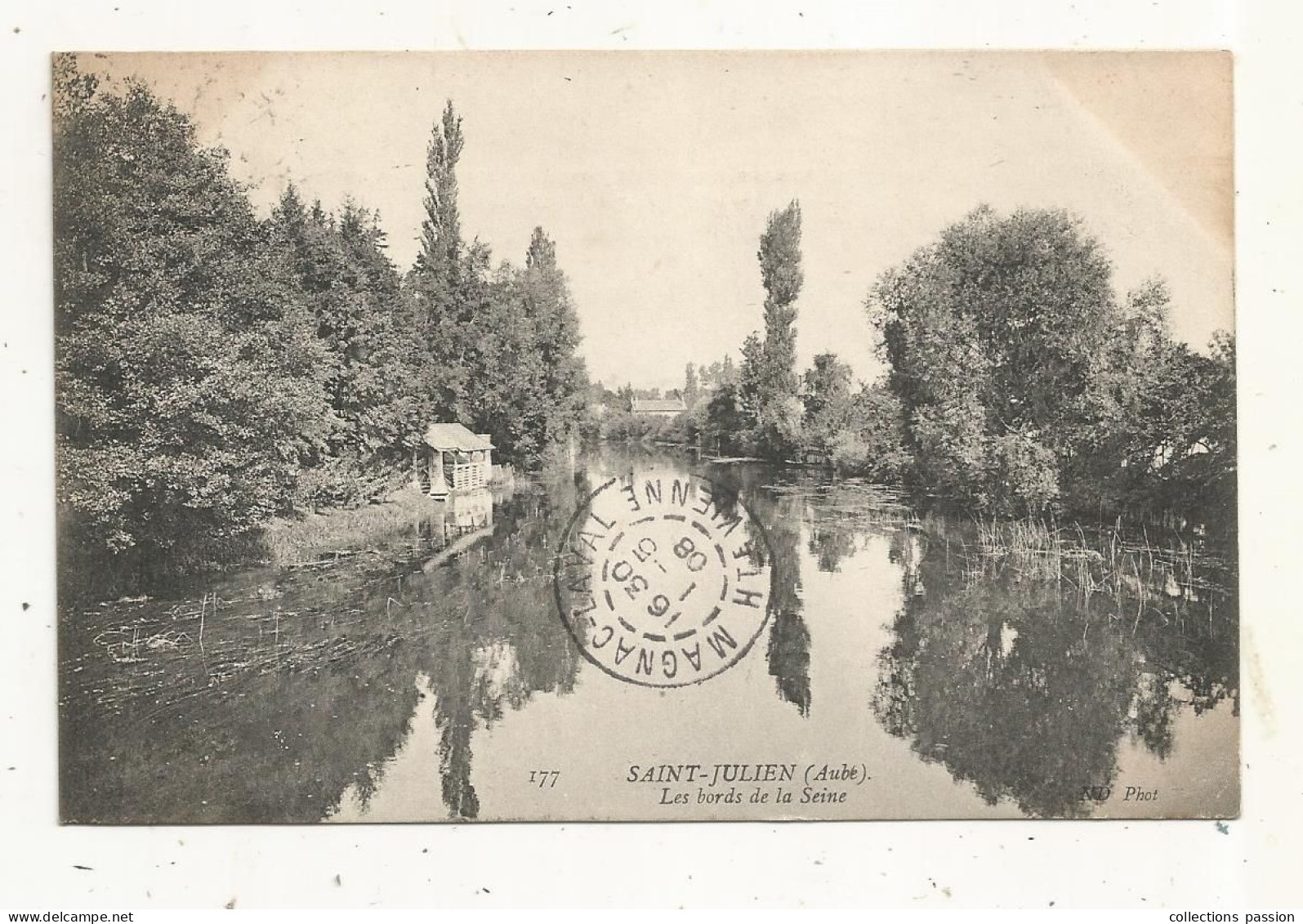 Cp, 10, SAINT JULIEN, Les Bords De La Seine, Voyagée 1908 - Altri & Non Classificati