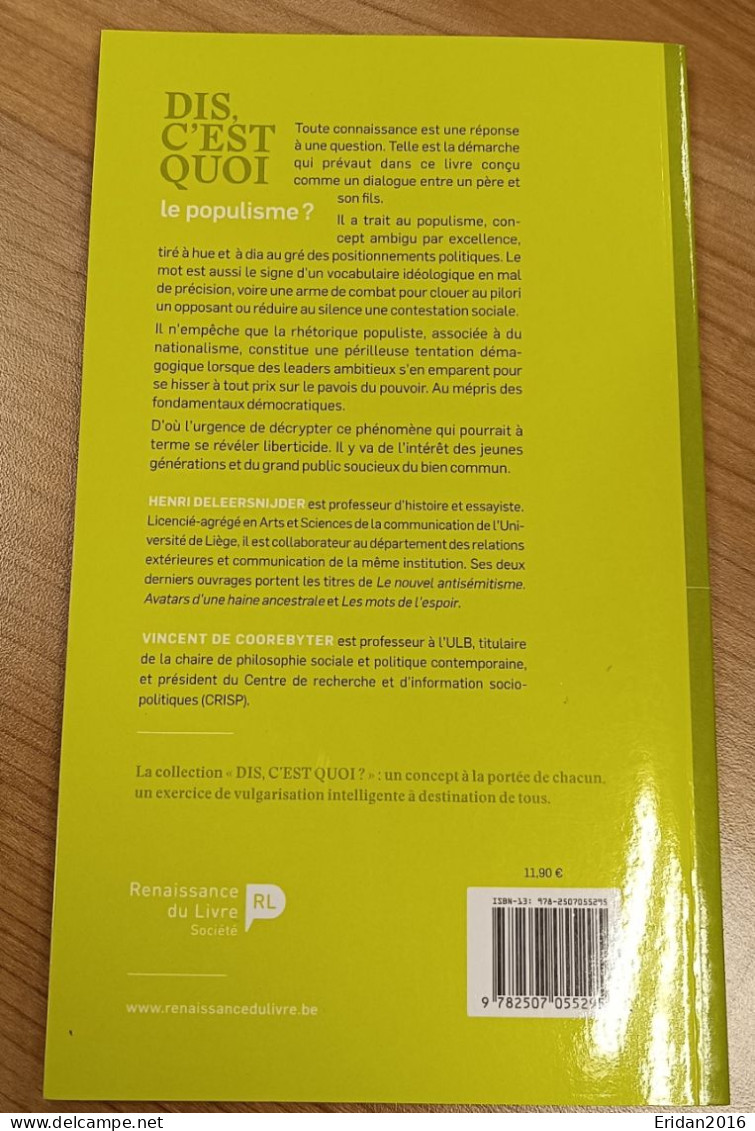 Dis C'est Quoi Le Populisme :  Henri Deleersnijder : FORMAT MEDIUM - Sociologia