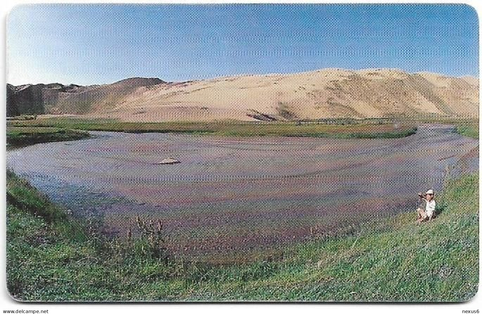 Mongolia - Telecom Mongolia (Chip) - Child By Lake - Gem5 Red, 150Units, Used - Mongolia