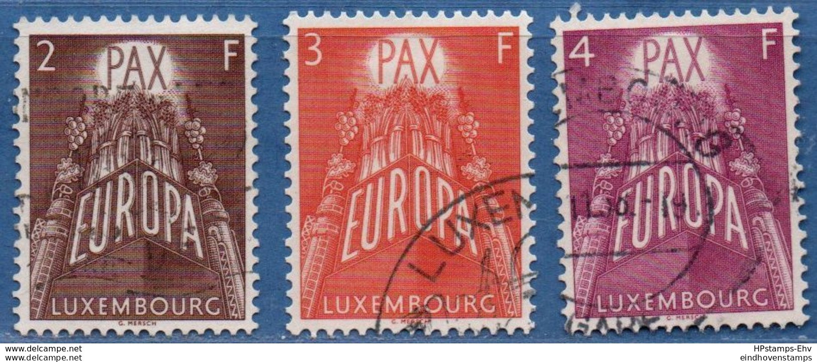 Luxemburg 1957 Cept 3 Values Cancelled 2006.1991 - 1957