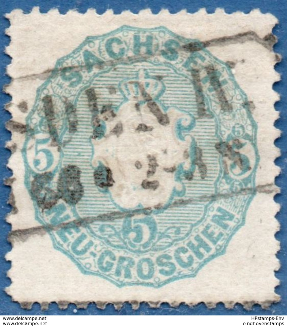 Germany Saxony 1863 Coat Of Arms - 5 Ngr Cancelled Leipzig, 2005,1518 - Sachsen