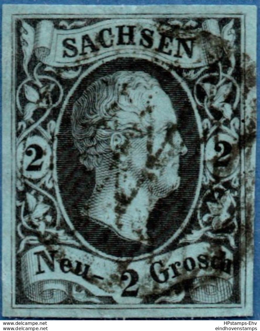 Germany Saxony 1851 Friedrich August II - 2 Ngr Bluegreen, 2005,1504 Sachsen - Sachsen