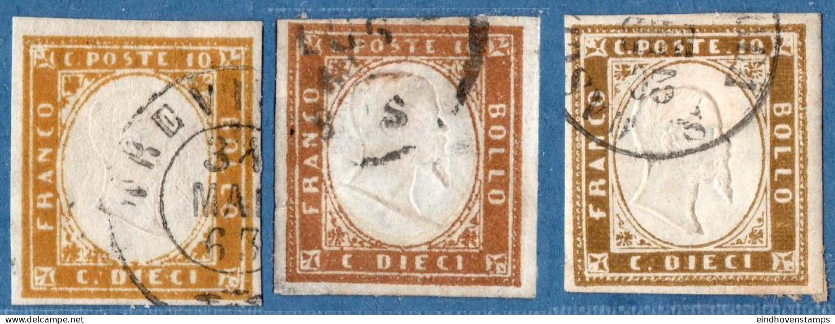 Sardinia, Italy, 1855 10 C Brown Full Margins - 2005.0732 - Sardegna